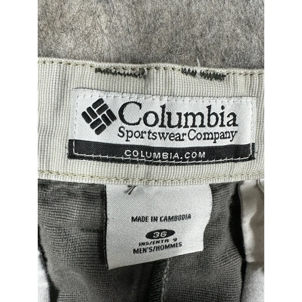 Columbia Lander Cargo Shorts Mens 36 Gray Cotton Canvas 8